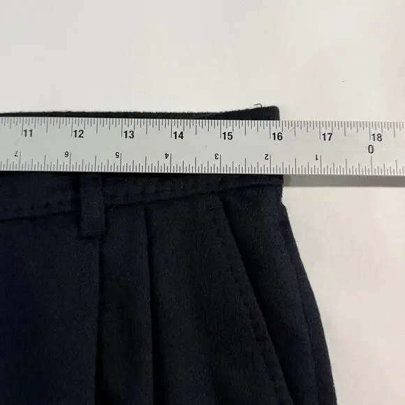 Gabriela Hearst Tailored Pleated Tapered Trouser Black 100% Cashmere IT46 US10